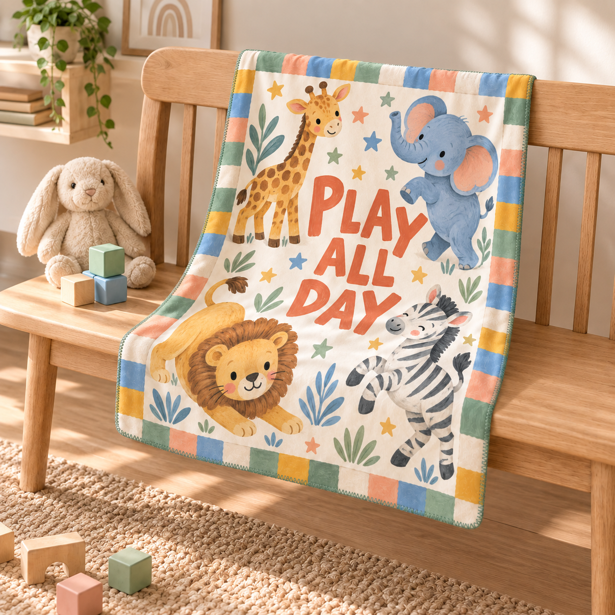 Rainbow Play Polar Bebek Battaniyesi — Çapraz görünüm