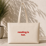 Reading Is Hot Weekend Tote Bag