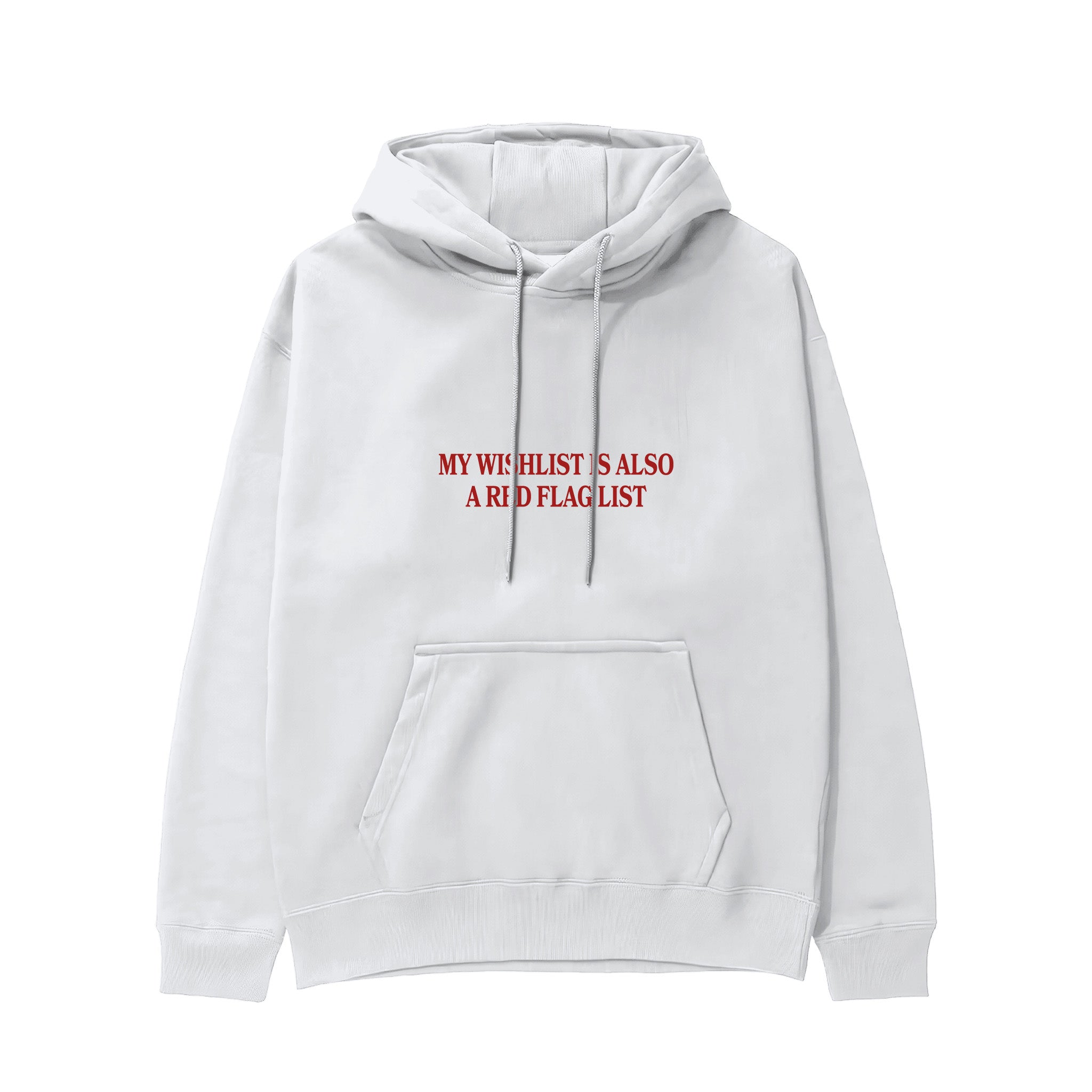 Red Flag Wishlist Hoodie - Beyaz - ön görünüm