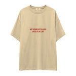 Red Flag Wishlist Oversize Tişört - Krem - ön görünüm
