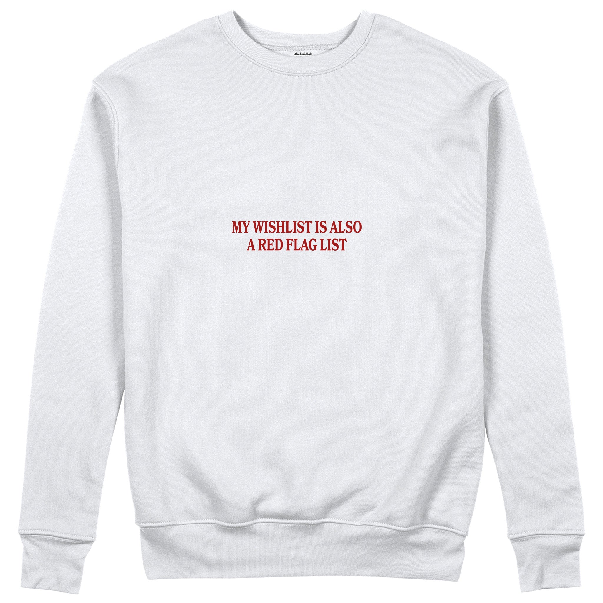 Red Flag Wishlist Sweatshirt - Beyaz - ön görünüm