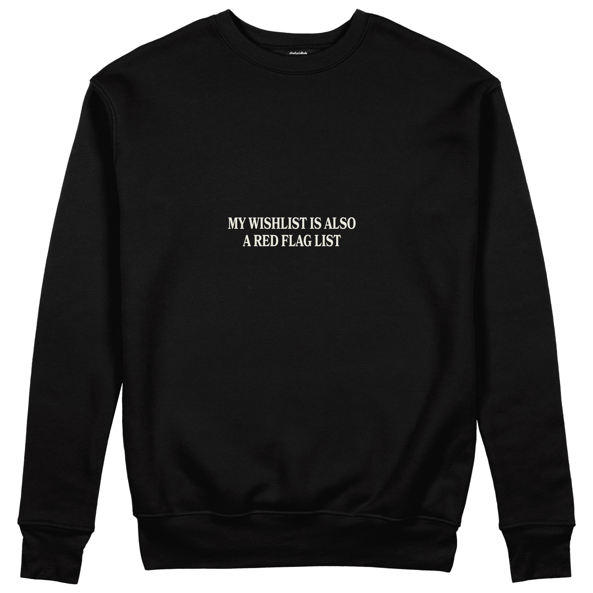Red Flag Wishlist Sweatshirt - Siyah - ön görünüm