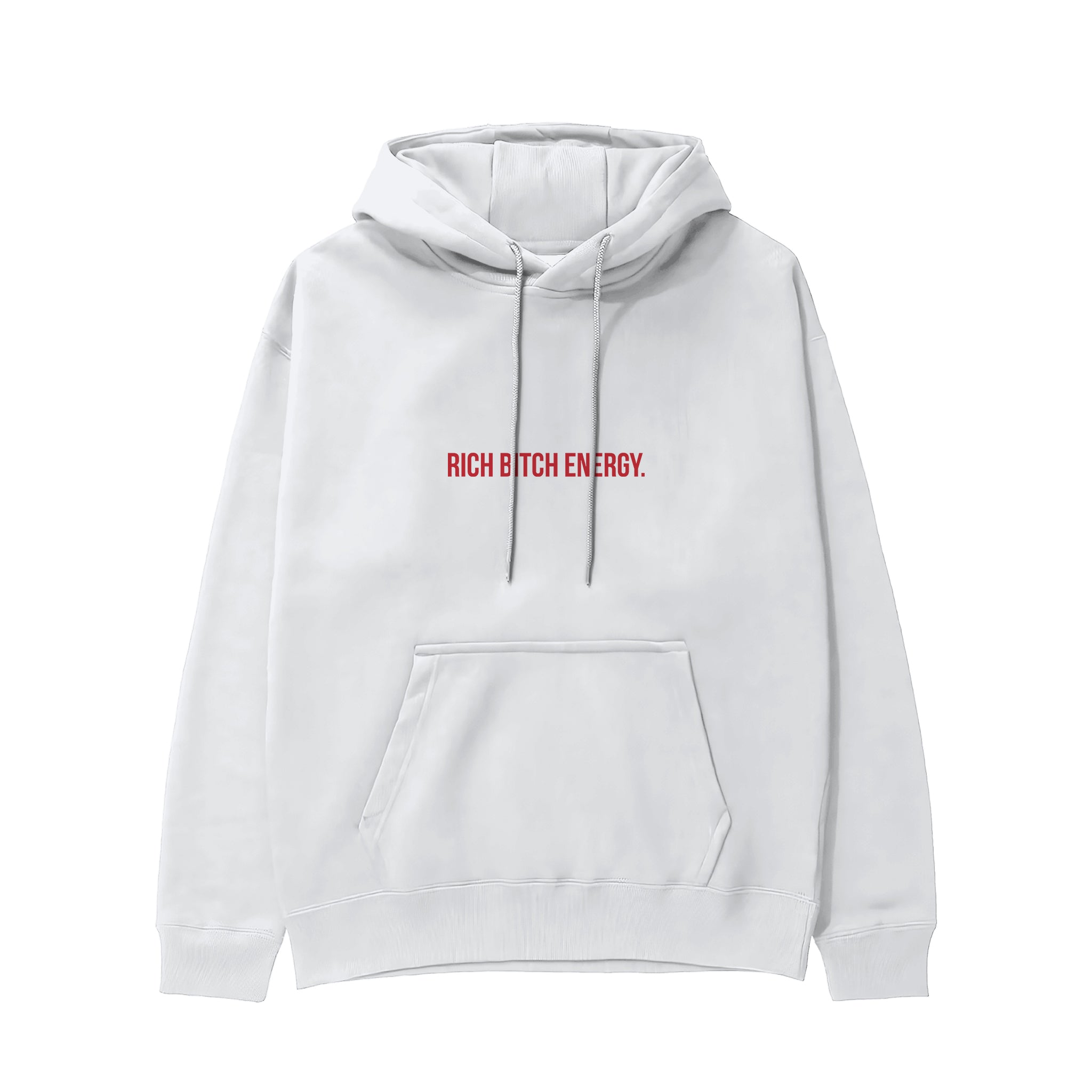 Rich Bitch Energy Hoodie - Beyaz - ön görünüm