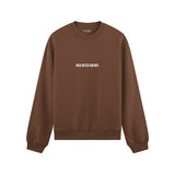 Rich Bitch Energy Oversize Sweatshirt - Kahverengi - ön görünüm
