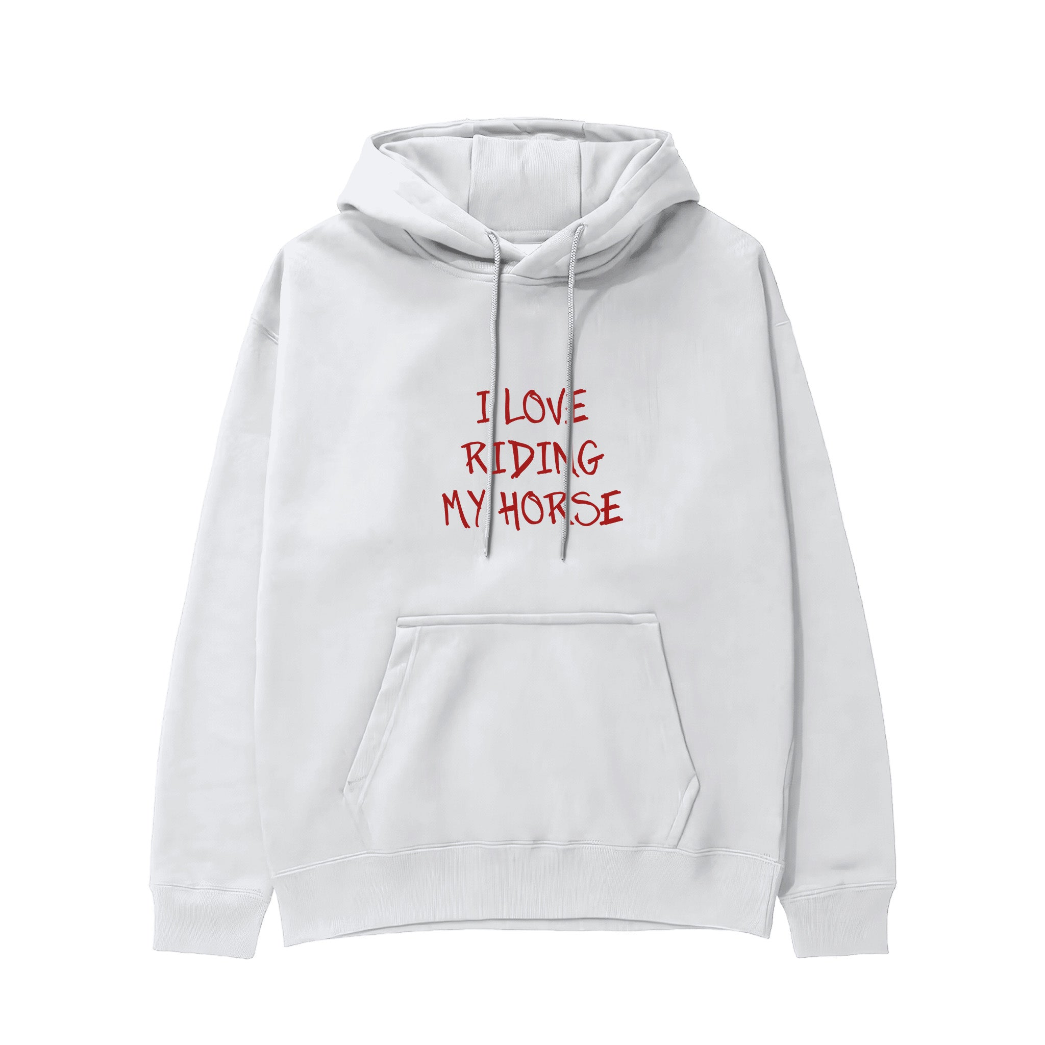 Riding My Horse Hoodie - Beyaz - ön görünüm