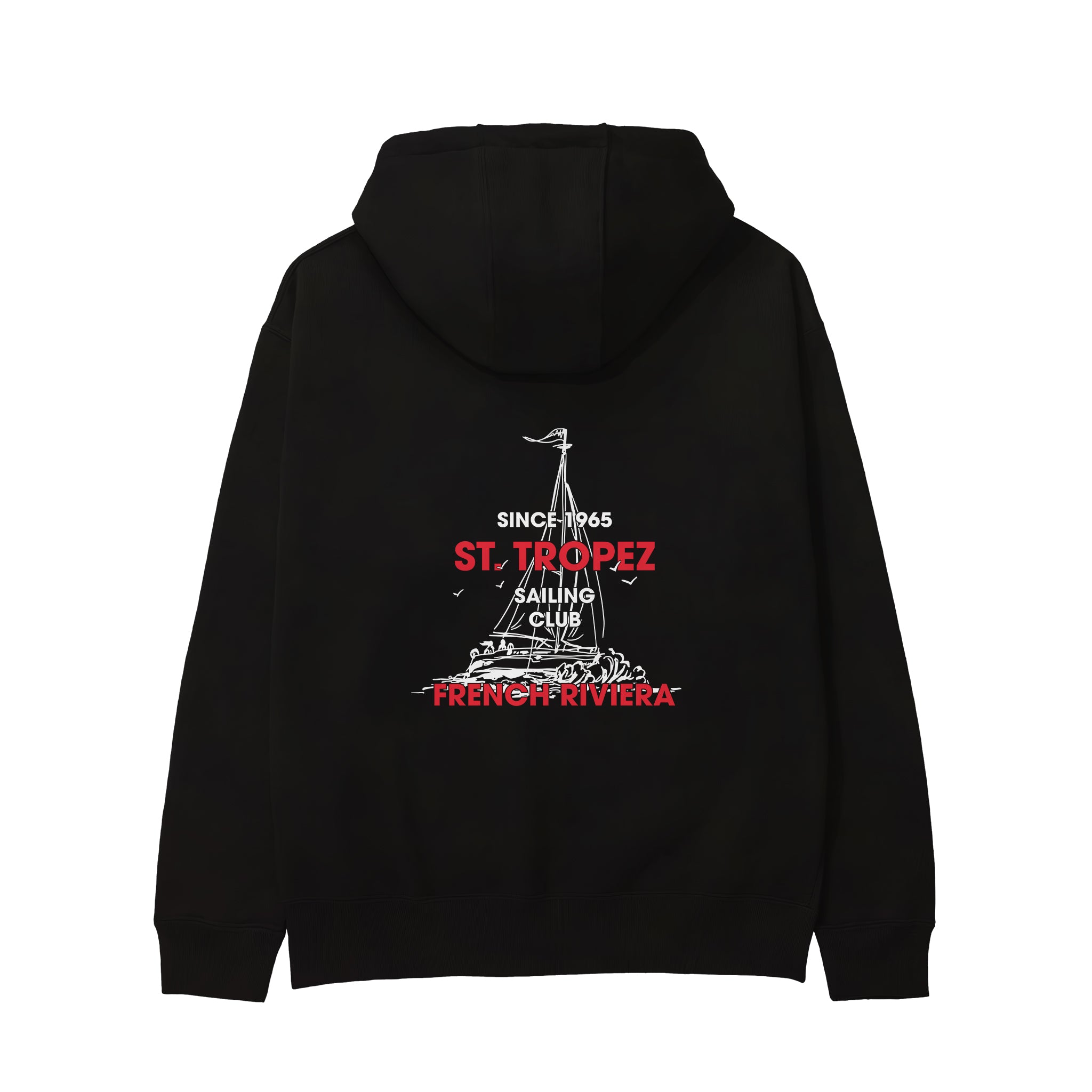 Saint Tropez Sailing Club Hoodie - Siyah - arka görünüm