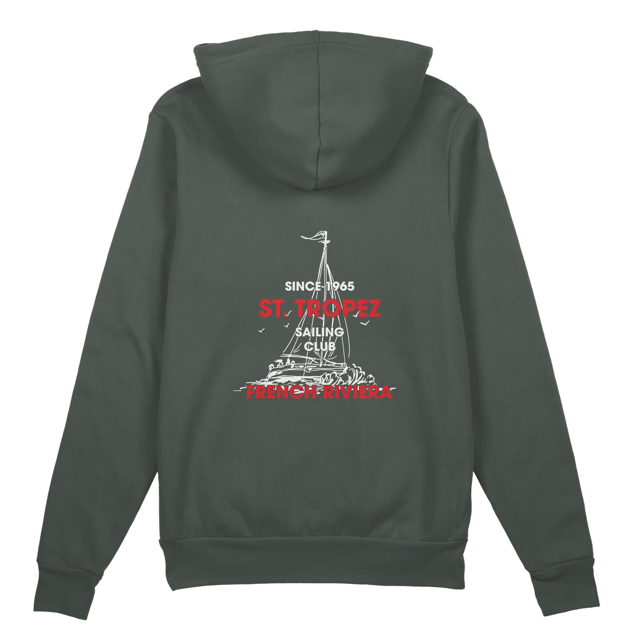 Saint Tropez Sailing Club Oversize Hoodie - Antrasit - arka görünüm
