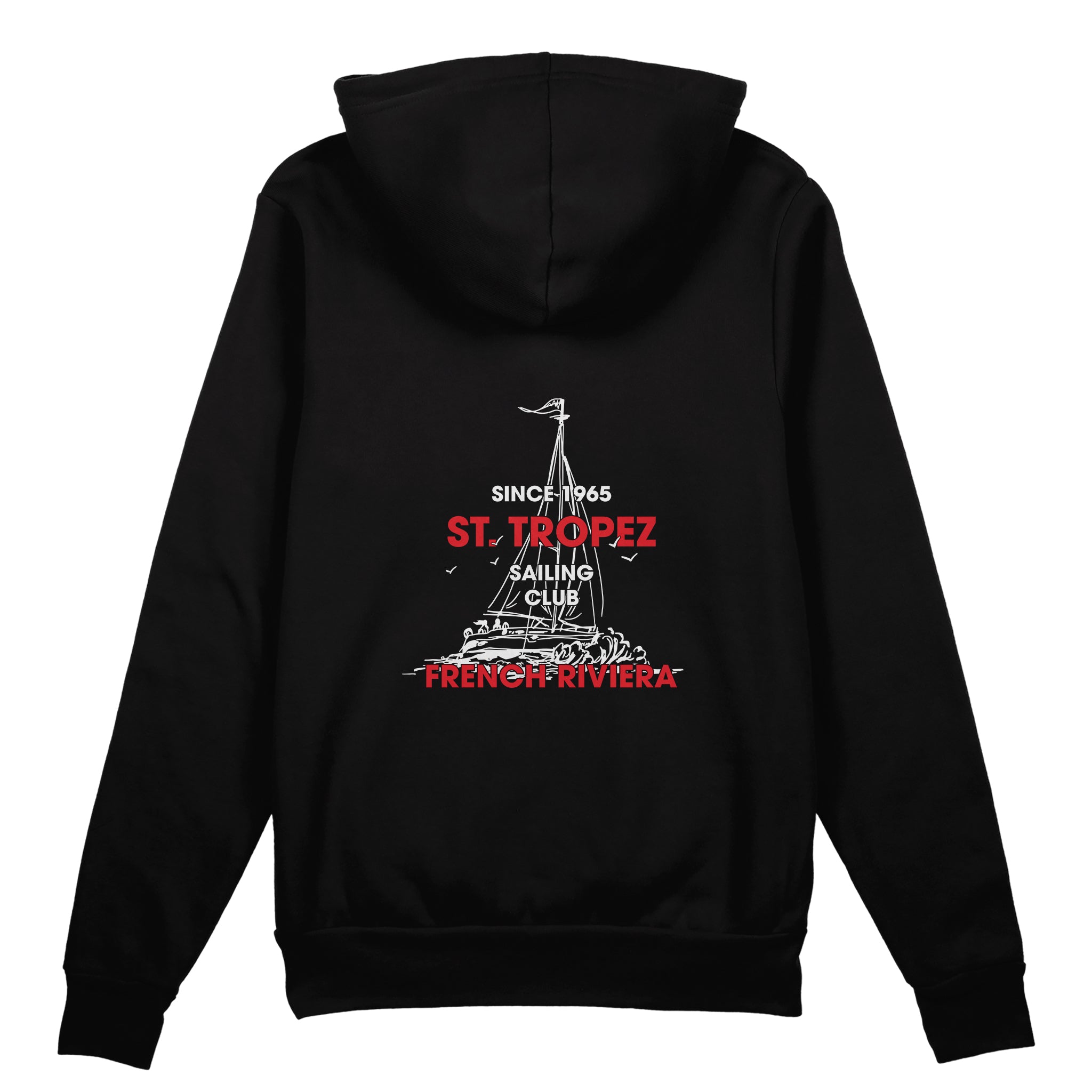 Saint Tropez Sailing Club Oversize Hoodie - Siyah - arka görünüm