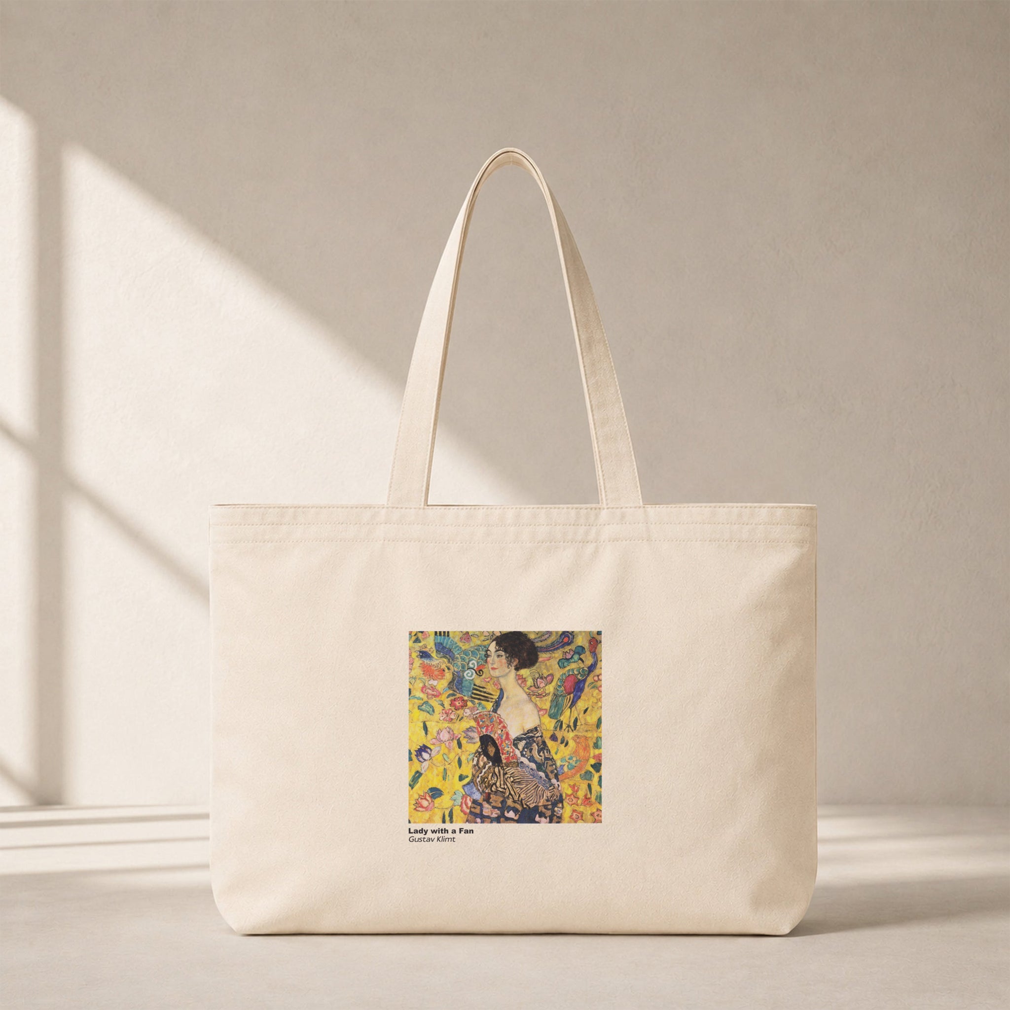 Lady with a Fan Club Tote Bag – kanvas çanta ön görünüm
