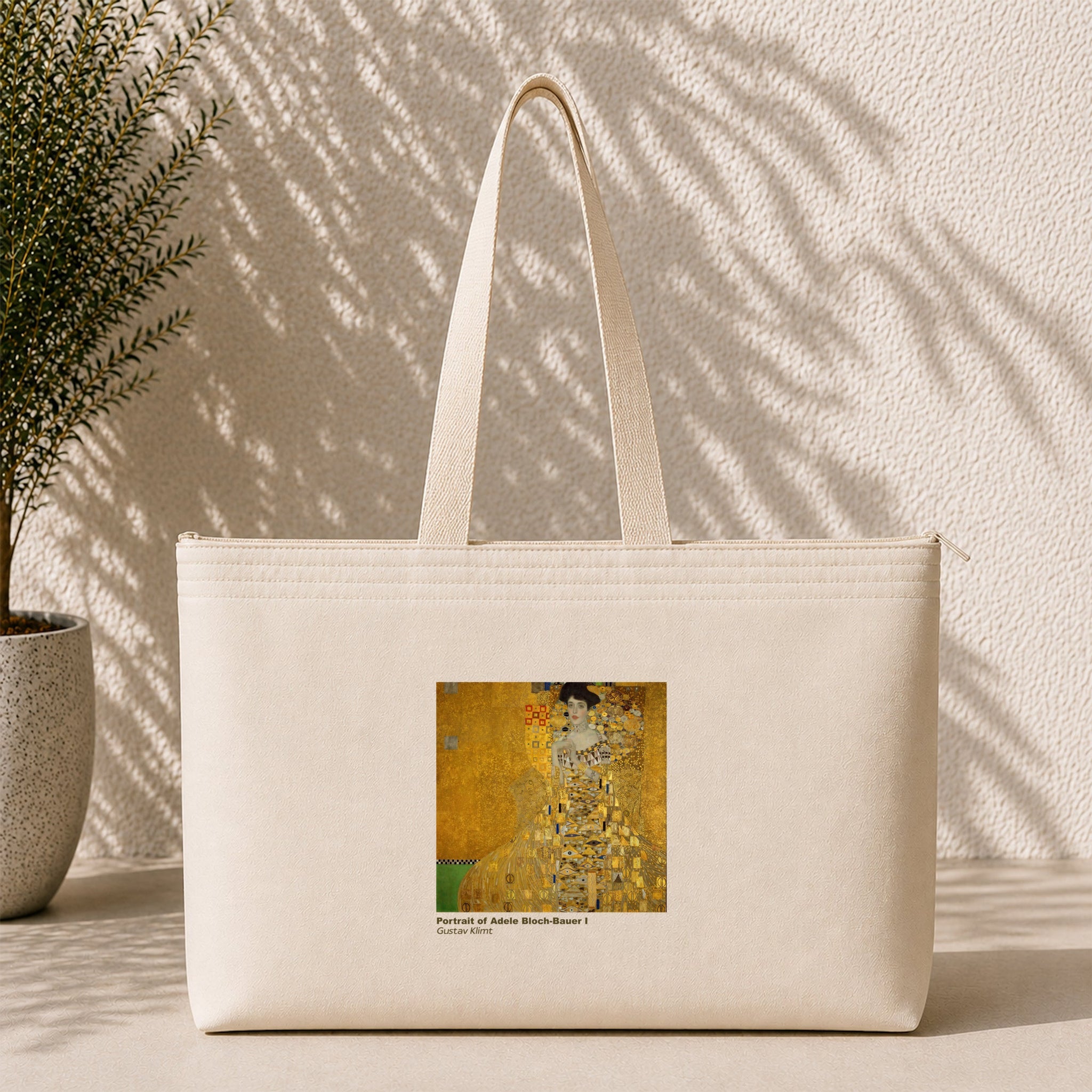 Portrait of Adele Bloch-Bauer I Weekend Tote Bag – kanvas çanta ön görünüm