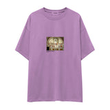 The School of Athens Oversize Tişört – Lila