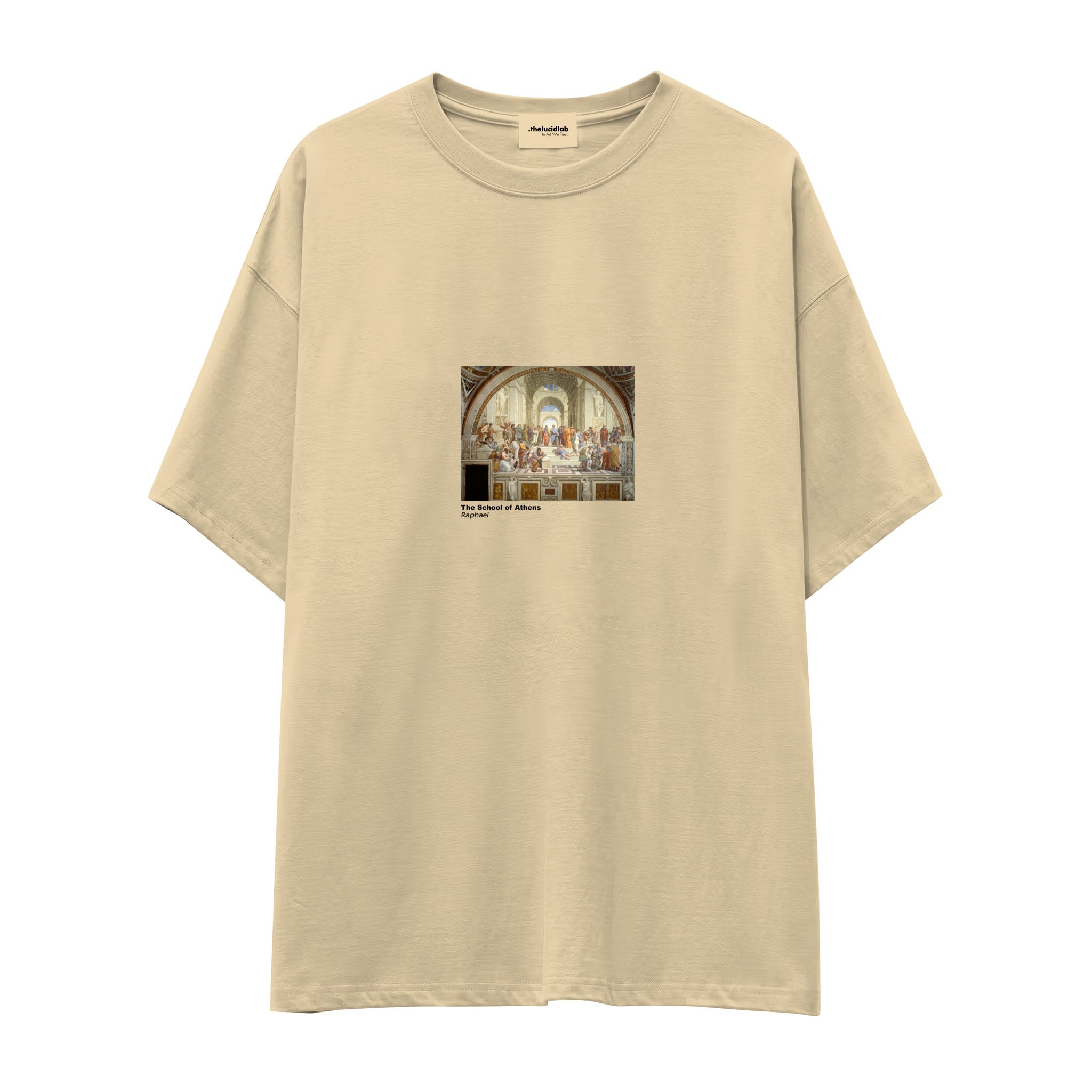 The School of Athens Oversize Tişört – Krem