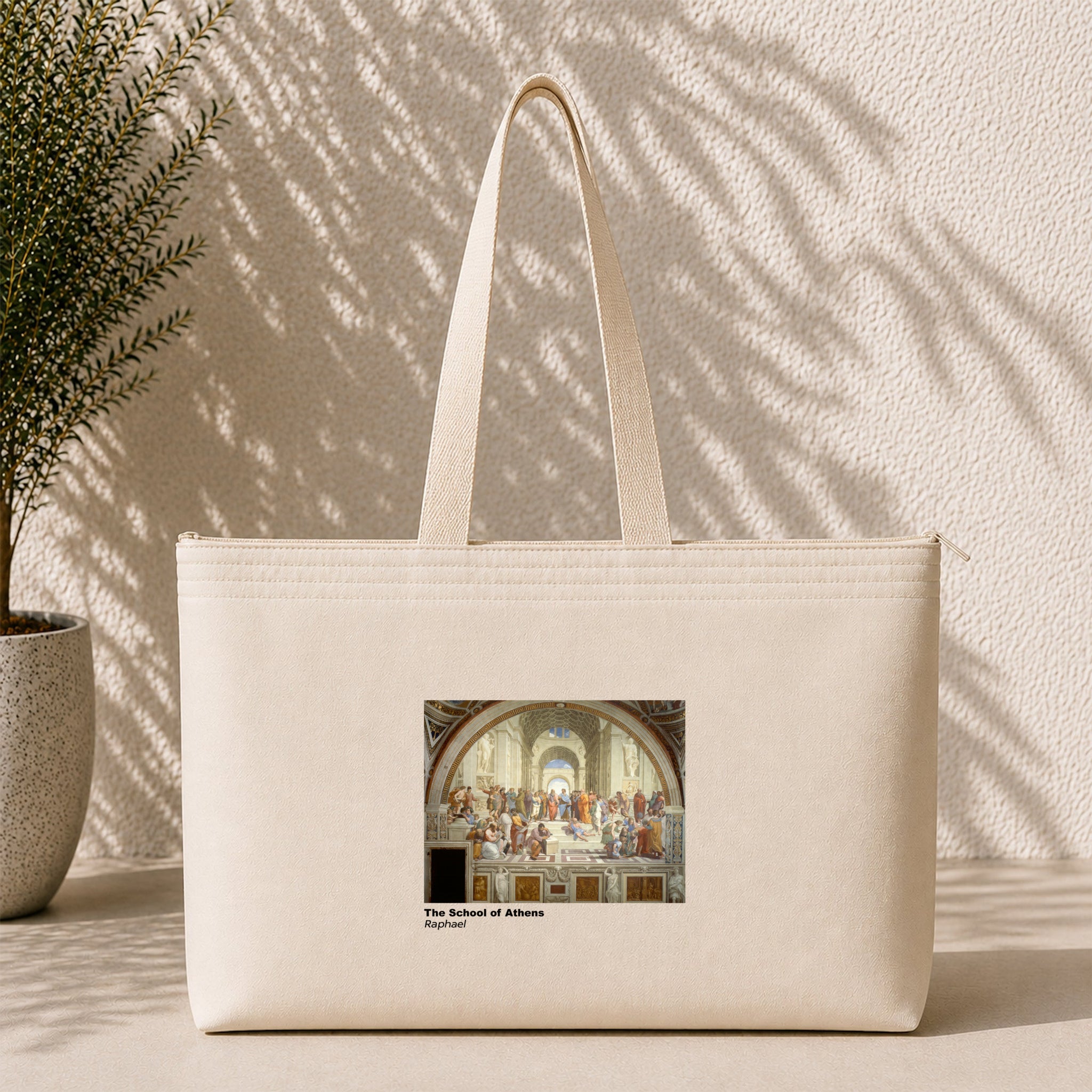 The School of Athens Weekend Tote Bag – kanvas çanta ön görünüm