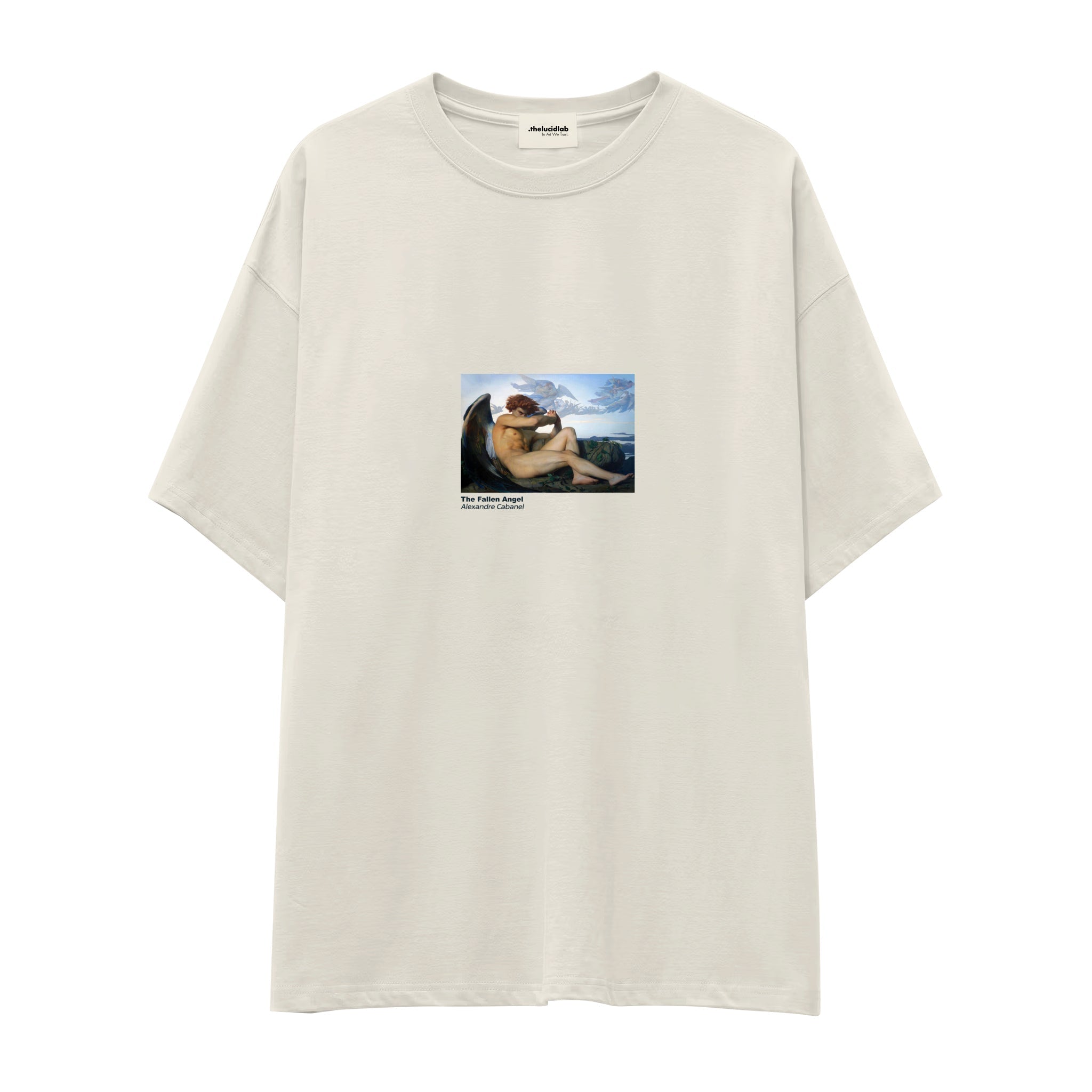 The Fallen Angel Oversize Tişört – Ekru