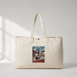 Mona and van Gogh's Secret Daily Tote Bag – kanvas çanta ön görünüm