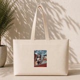 Mona and van Gogh's Secret Weekend Tote Bag – kanvas çanta ön görünüm