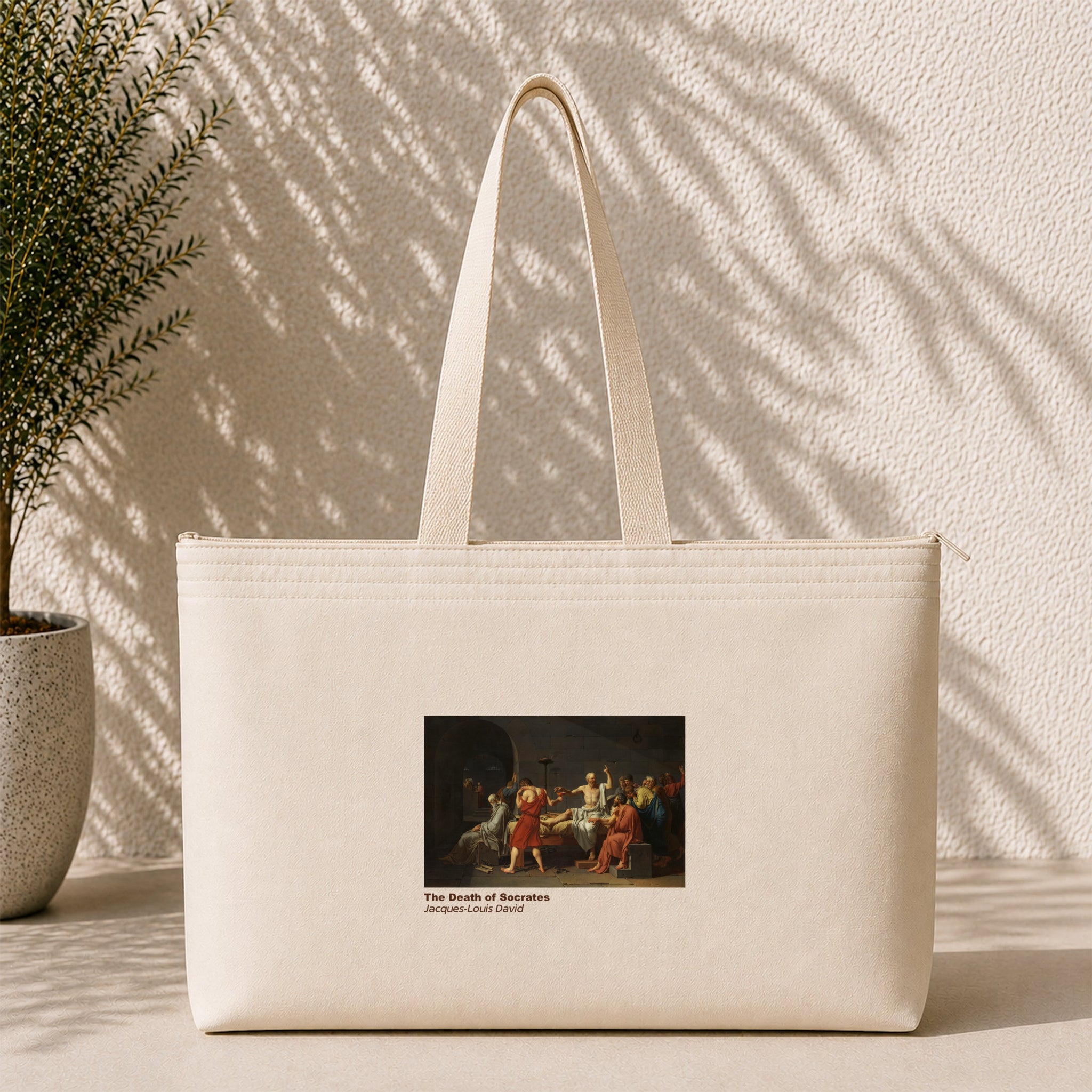 The Death of Socrates Weekend Tote Bag – kanvas çanta ön görünüm