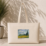 Wheat Field with Cypresses Weekend Tote Bag – kanvas çanta ön görünüm