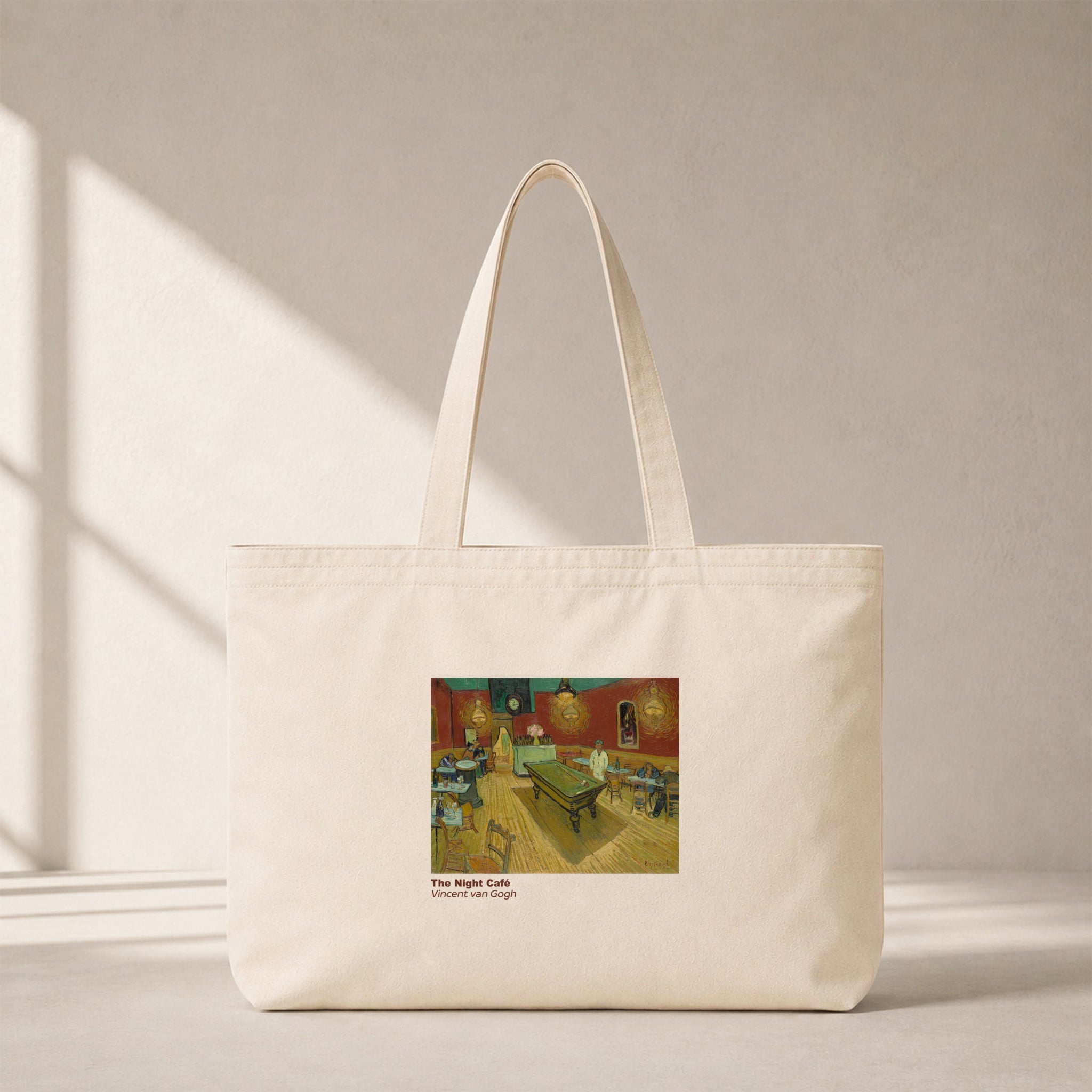 The Night Café Club Tote Bag – kanvas çanta ön görünüm