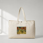 The Night Café Daily Tote Bag – kanvas çanta ön görünüm
