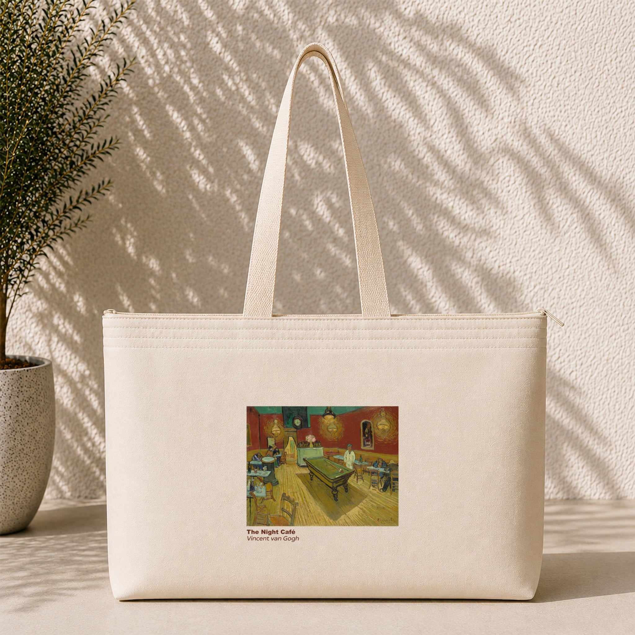The Night Café Weekend Tote Bag – kanvas çanta ön görünüm