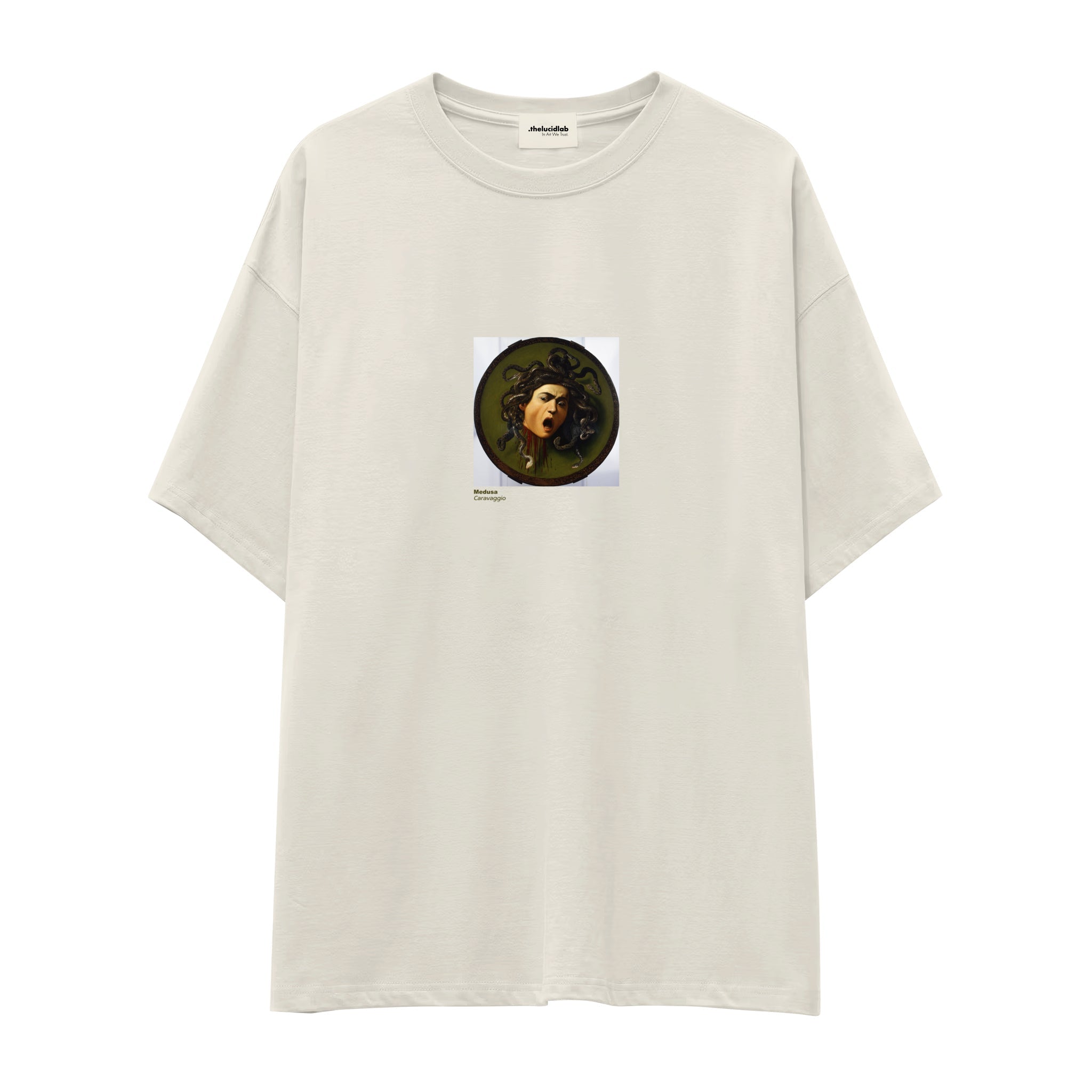 Medusa Oversize Tişört – Ekru