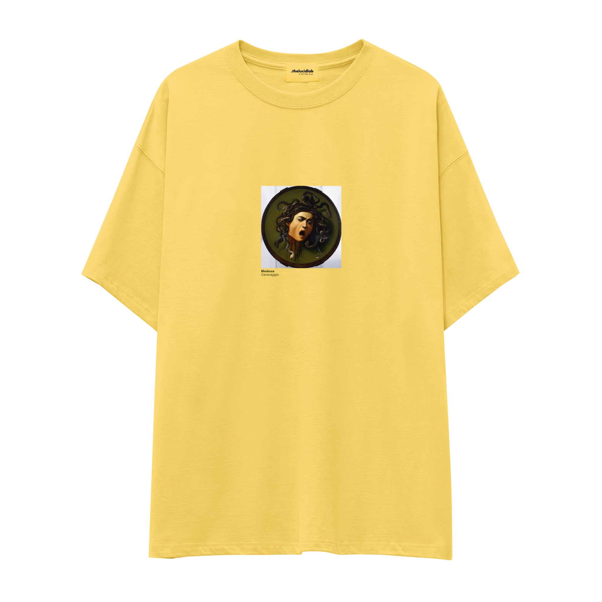 Medusa Oversize Tişört – Sarı