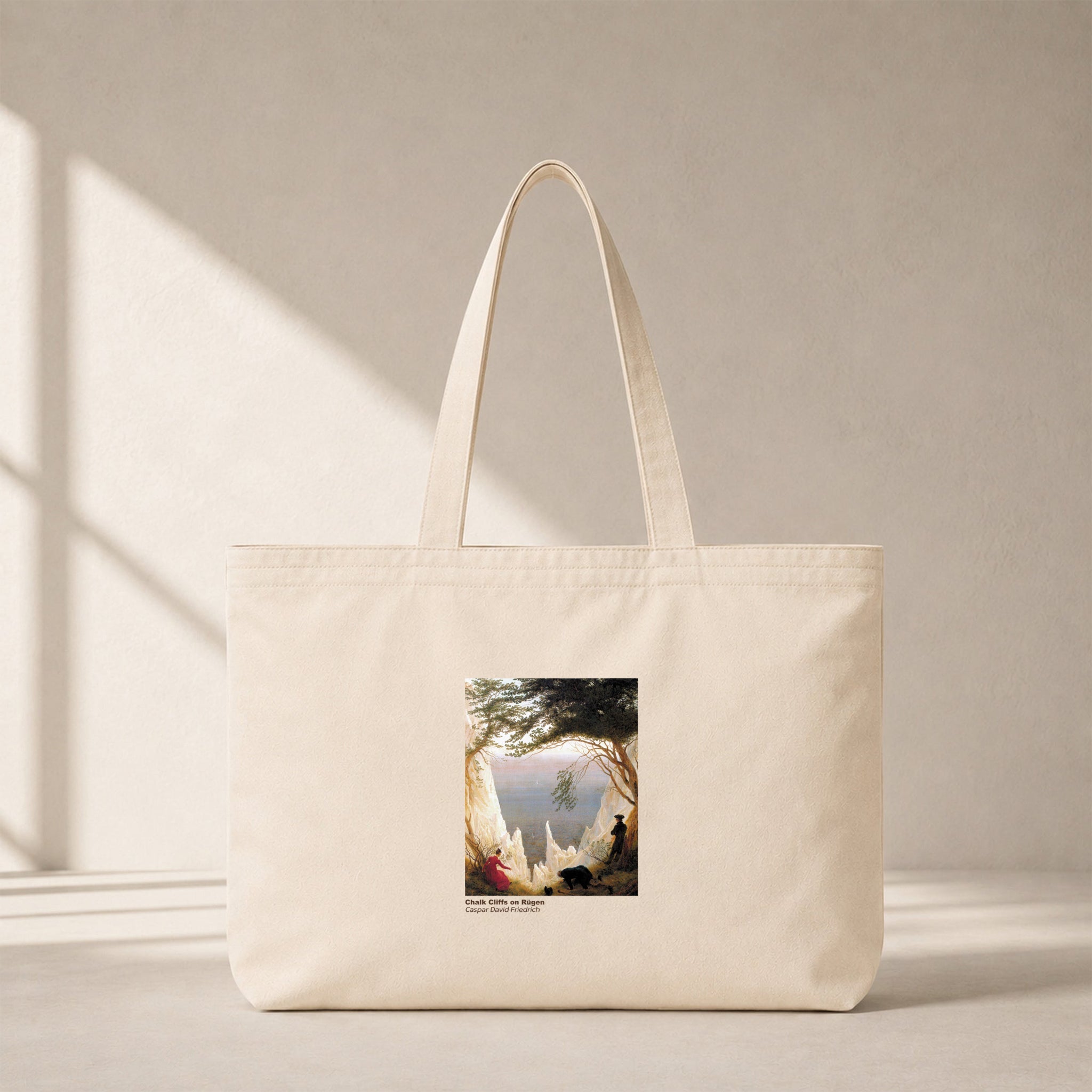 Chalk Cliffs on Rügen Club Tote Bag – kanvas çanta ön görünüm