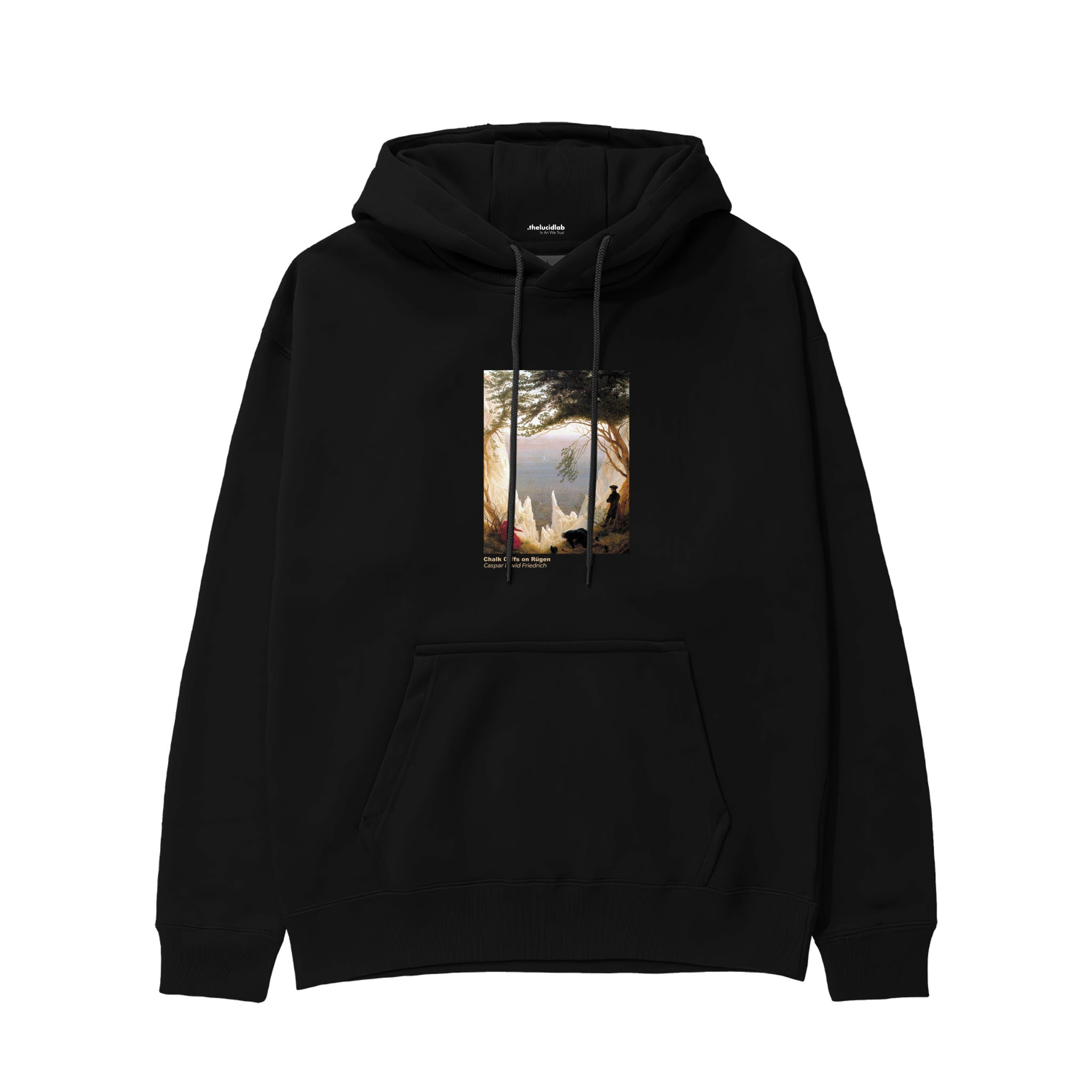 Chalk Cliffs on Rügen Hoodie – Siyah