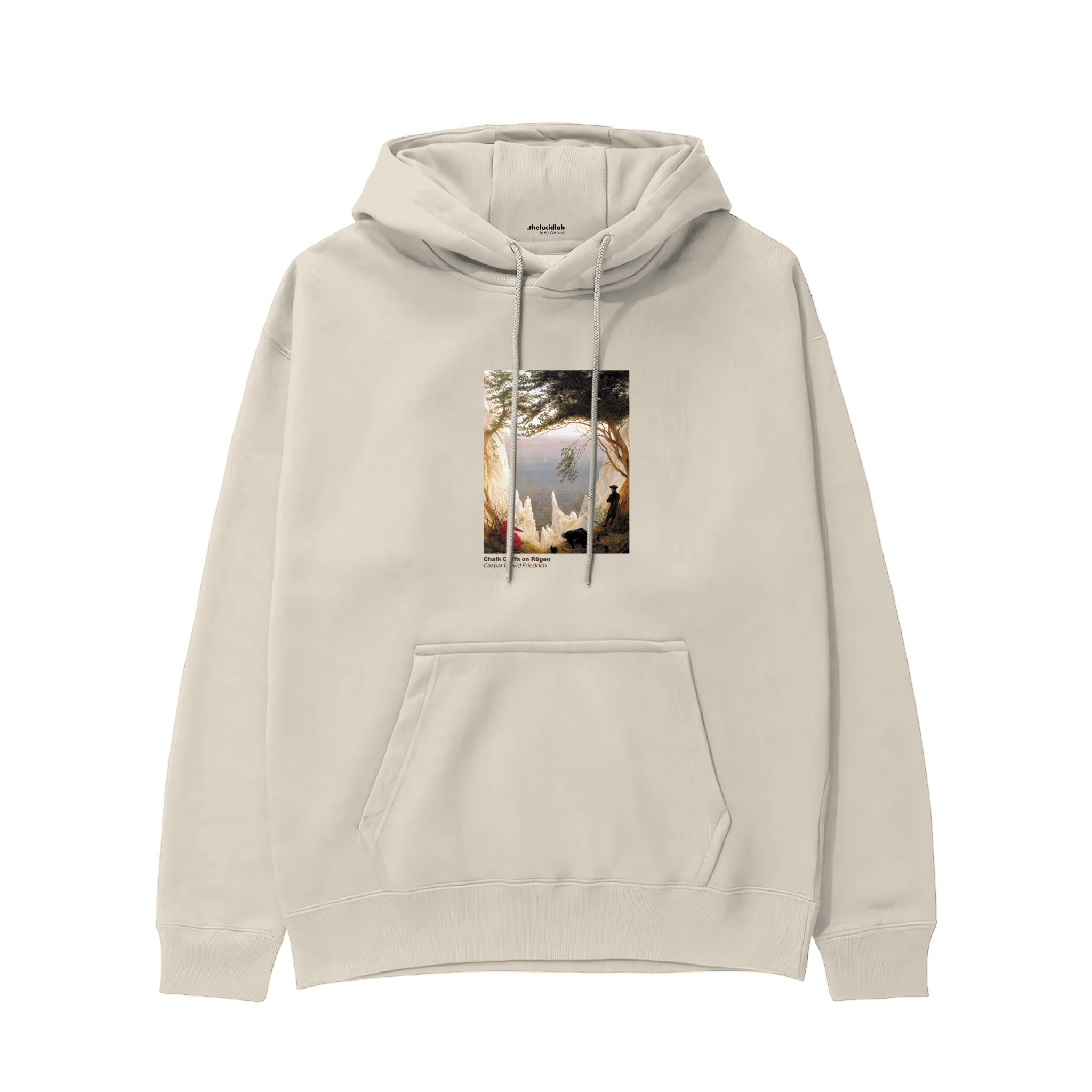 Chalk Cliffs on Rügen Hoodie – Krem