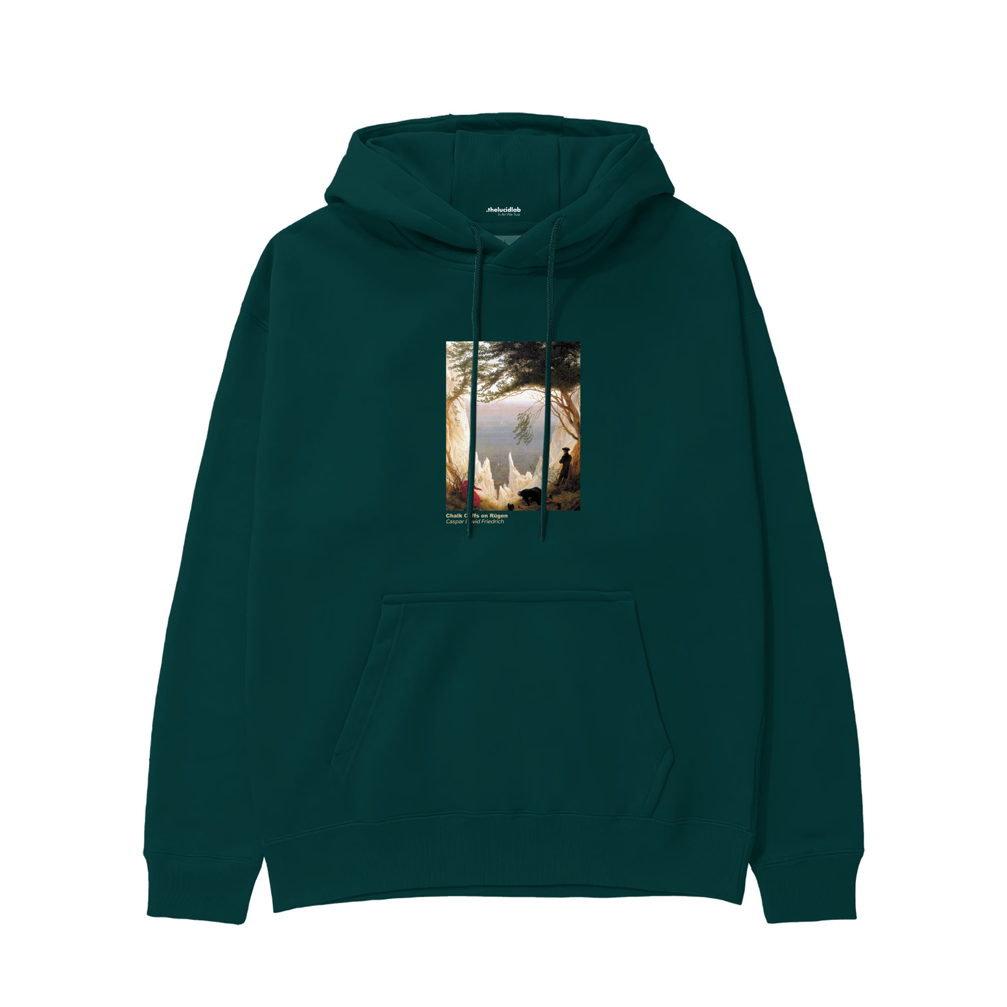 Chalk Cliffs on Rügen Hoodie – Koyu Yeşil