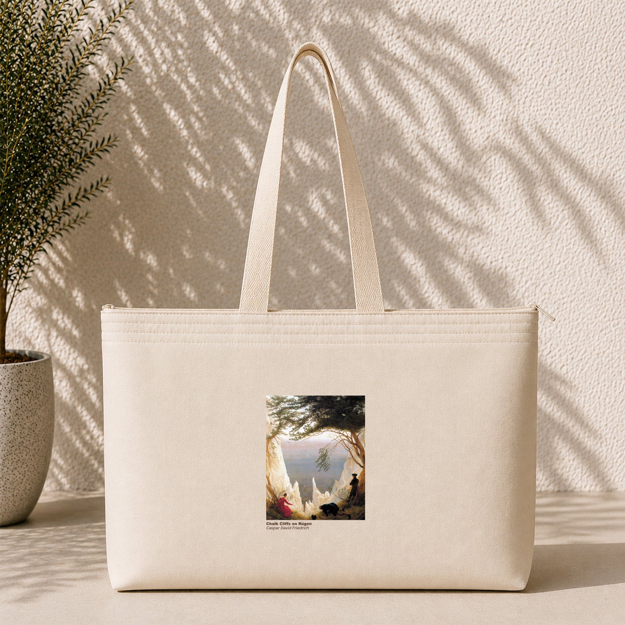 Chalk Cliffs on Rügen Weekend Tote Bag – kanvas çanta ön görünüm
