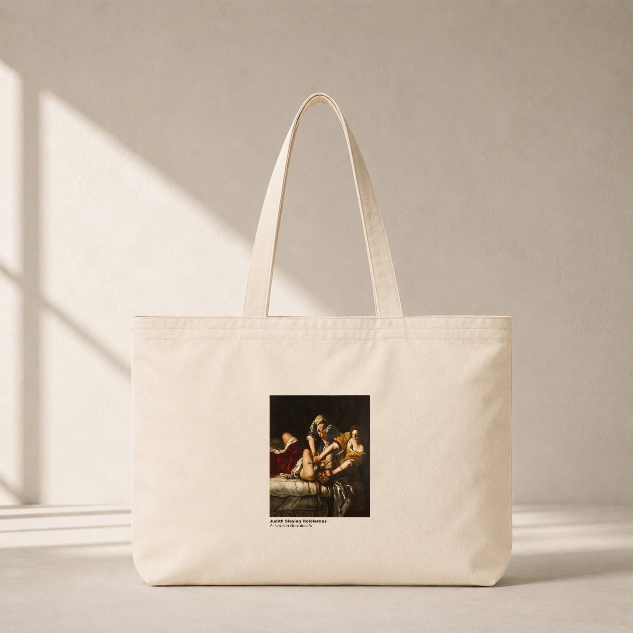 Judith Slaying Holofernes Club Tote Bag – kanvas çanta ön görünüm
