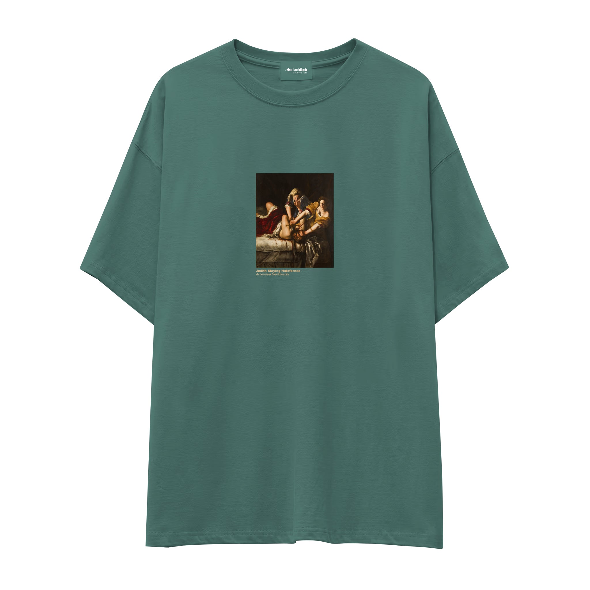 Judith Slaying Holofernes Oversize Tişört – Yeşil