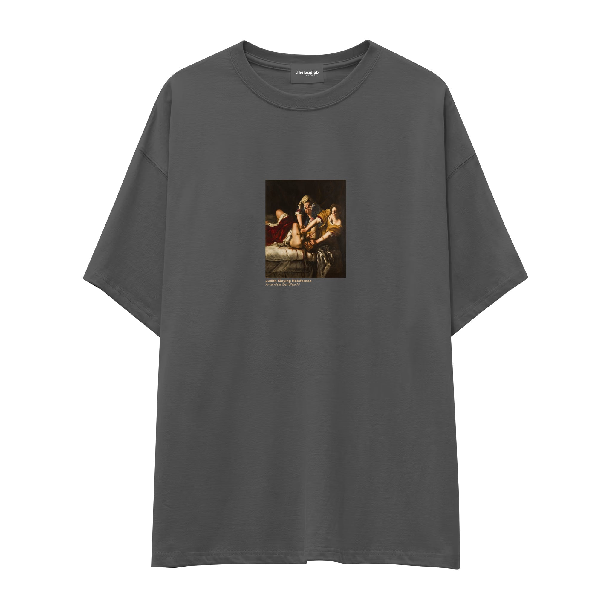 Judith Slaying Holofernes Oversize Tişört – Antrasit