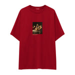 Judith Slaying Holofernes Oversize Tişört – Kırmızı