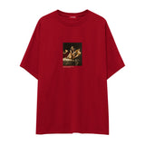 Judith Slaying Holofernes Oversize Tişört – Kırmızı