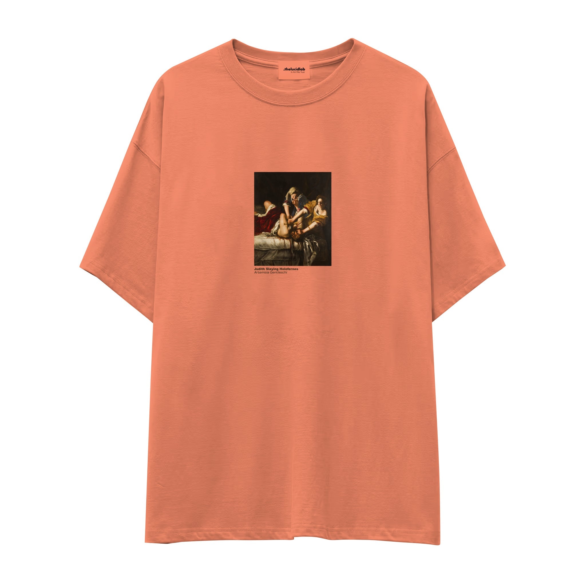 Judith Slaying Holofernes Oversize Tişört – Somon