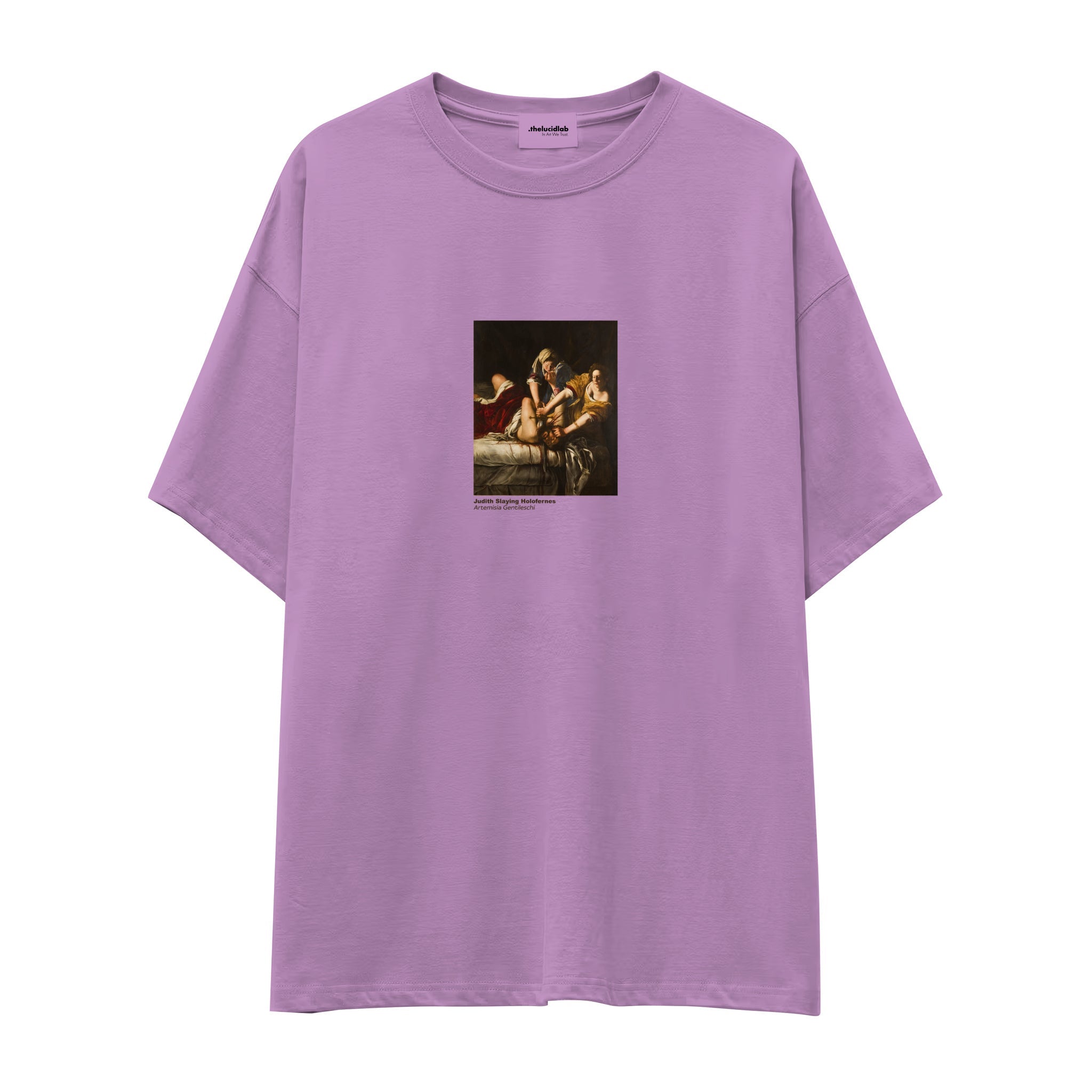 Judith Slaying Holofernes Oversize Tişört – Lila