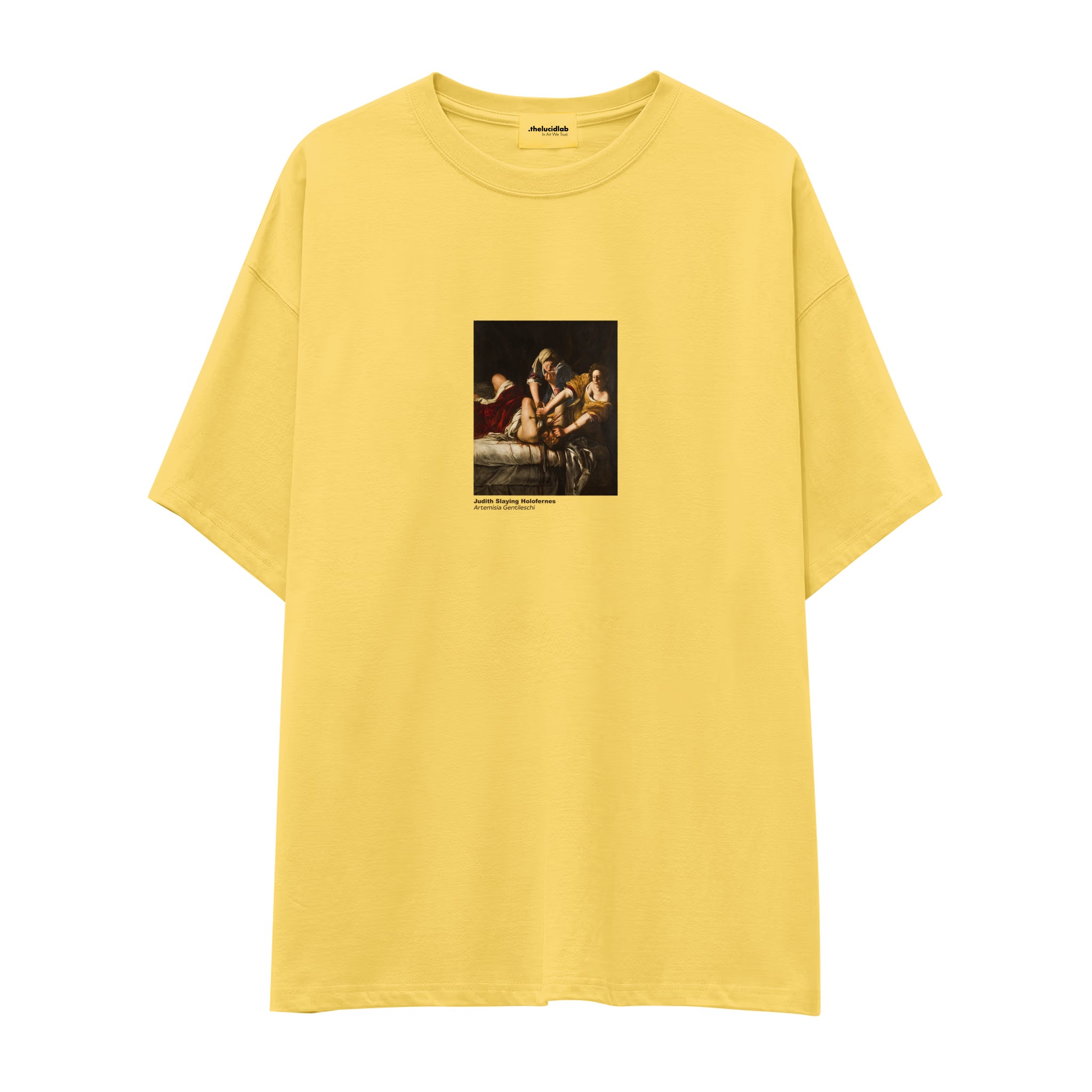 Judith Slaying Holofernes Oversize Tişört – Sarı
