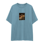 Judith Slaying Holofernes Oversize Tişört – Çelik Mavi