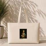 Lady with an Ermine Weekend Tote Bag – kanvas çanta ön görünüm