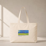 Wheatfield under Thunderclouds Club Tote Bag – kanvas çanta ön görünüm