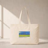 Wheatfield under Thunderclouds Club Tote Bag – kanvas çanta ön görünüm