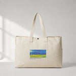 Wheatfield under Thunderclouds Daily Tote Bag – kanvas çanta ön görünüm