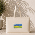 Wheatfield under Thunderclouds Weekend Tote Bag – kanvas çanta ön görünüm