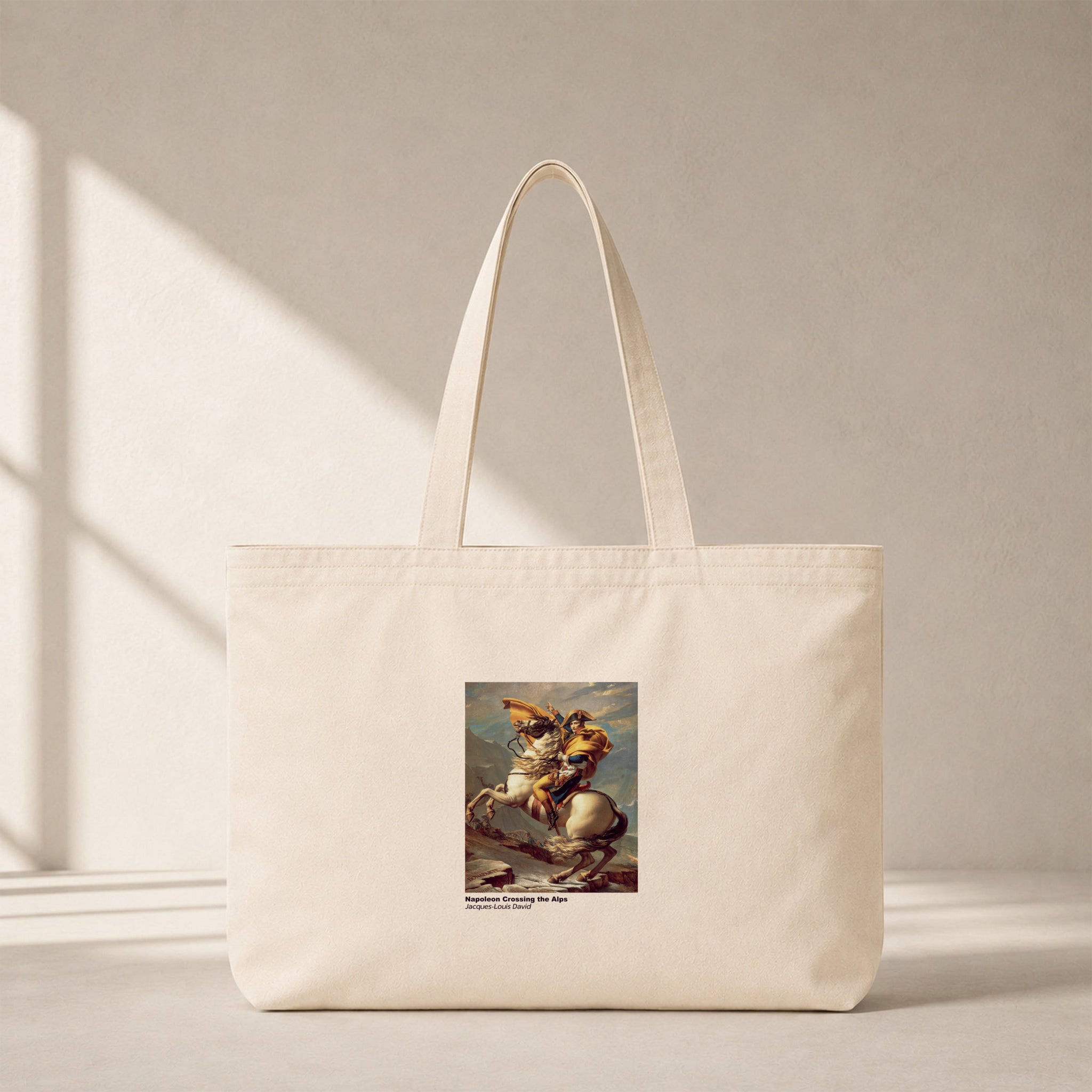 Napoleon Crossing the Alps Club Tote Bag – kanvas çanta ön görünüm