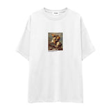 Napoleon Crossing the Alps Oversize Tişört – Beyaz