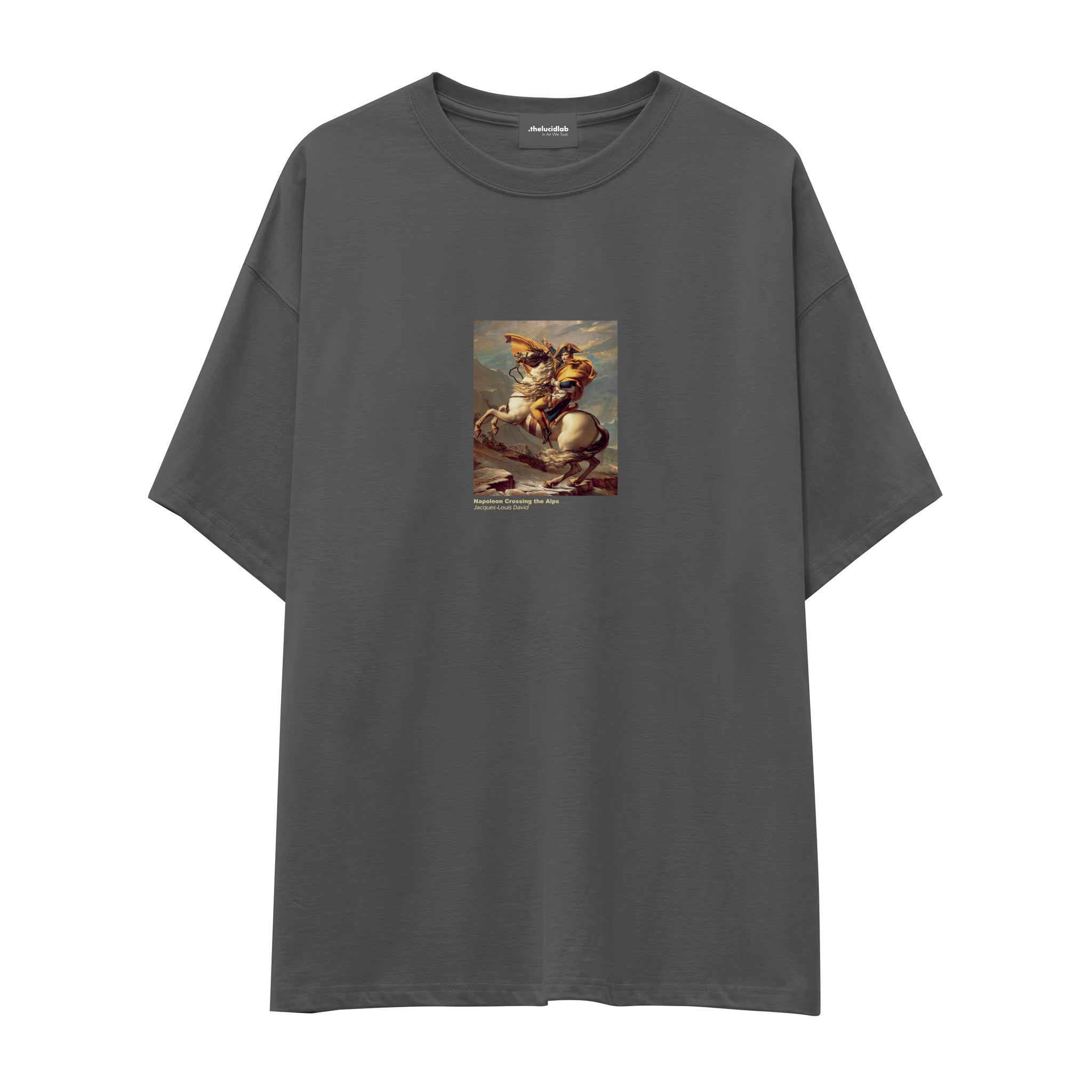 Napoleon Crossing the Alps Oversize Tişört – Antrasit