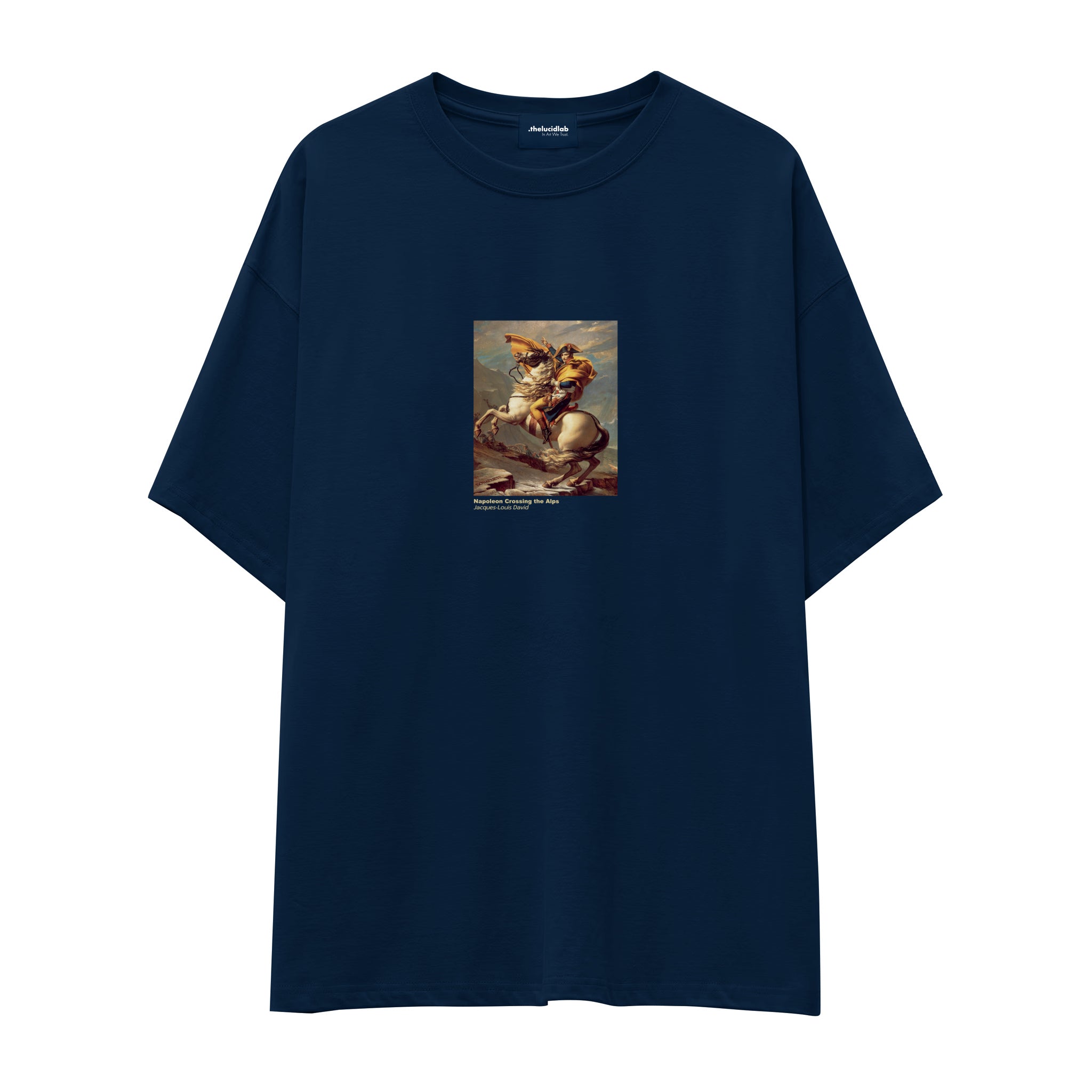 Napoleon Crossing the Alps Oversize Tişört – Lacivert